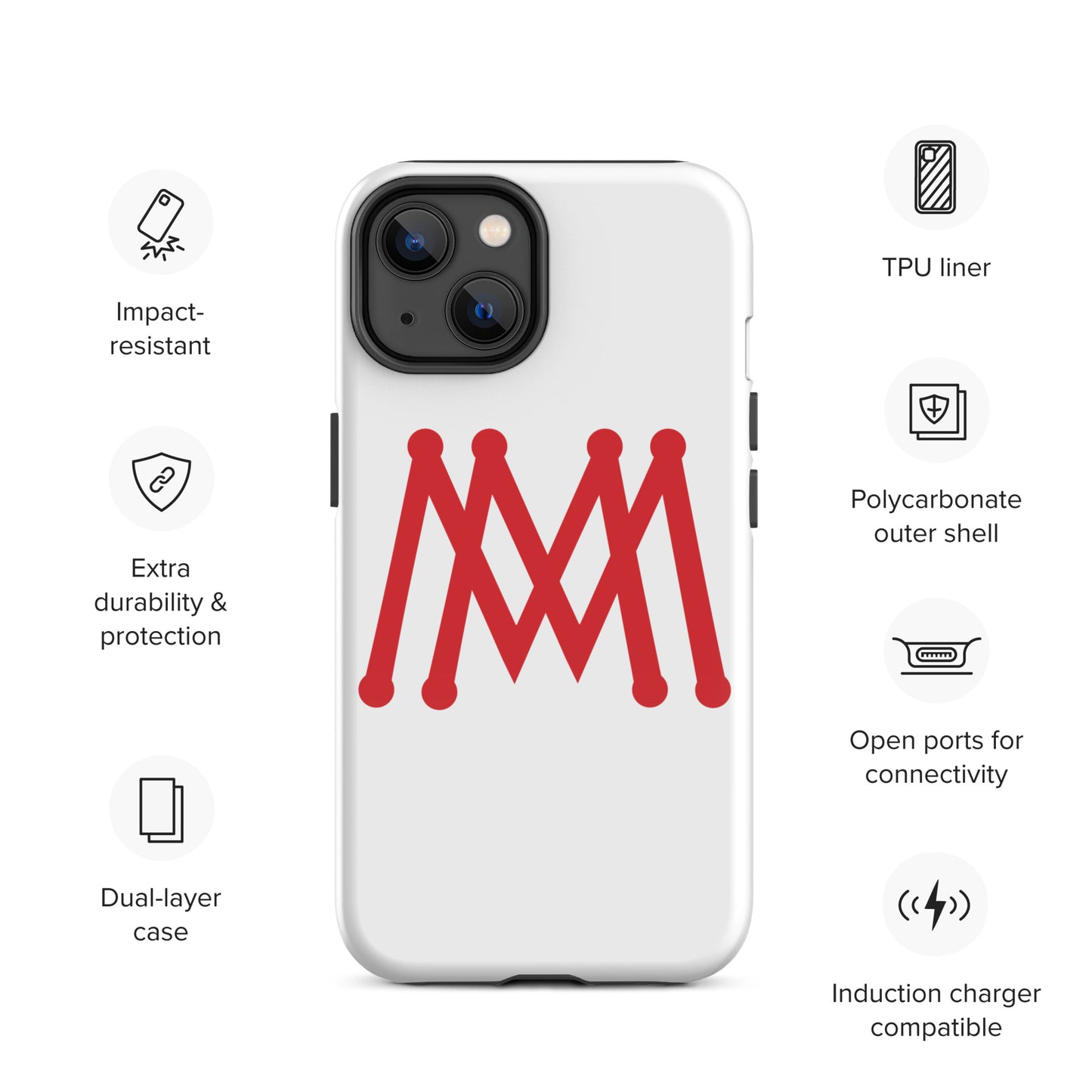 McEachin Case for iPhone® White/Red