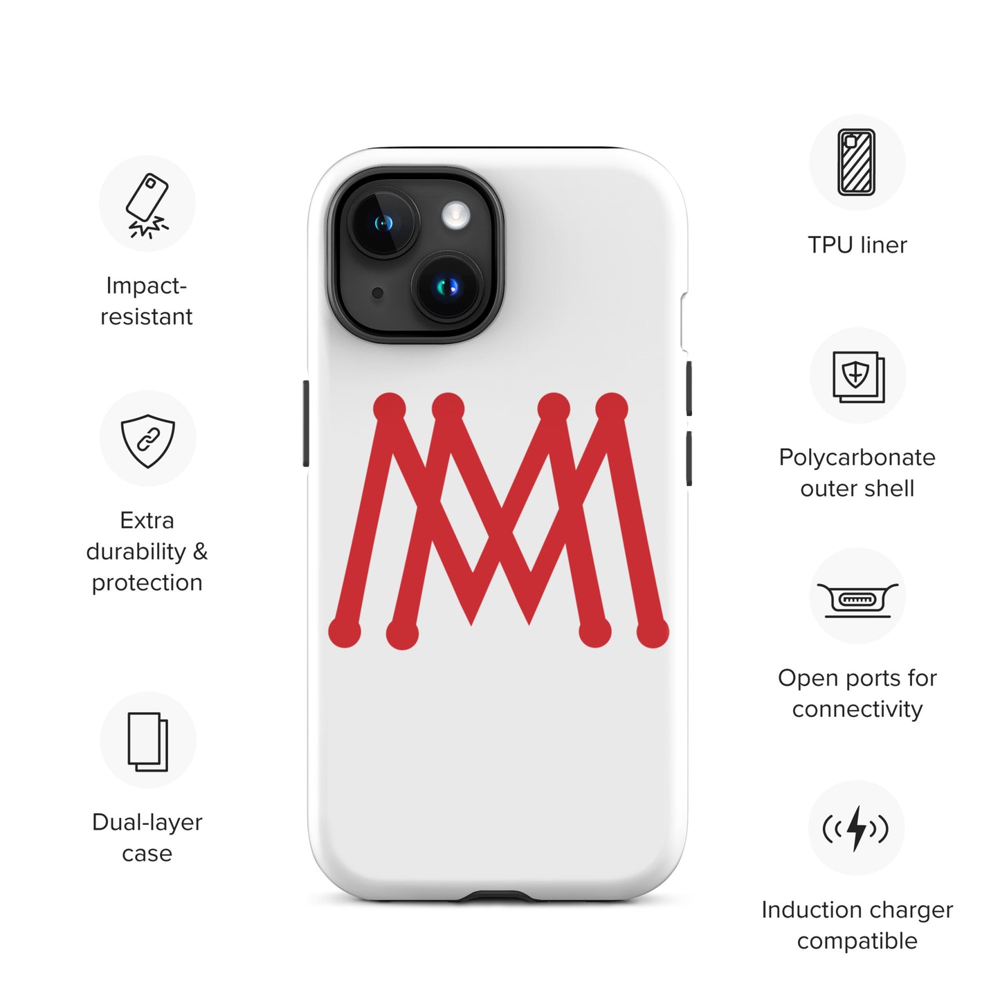 McEachin Case for iPhone® White/Red