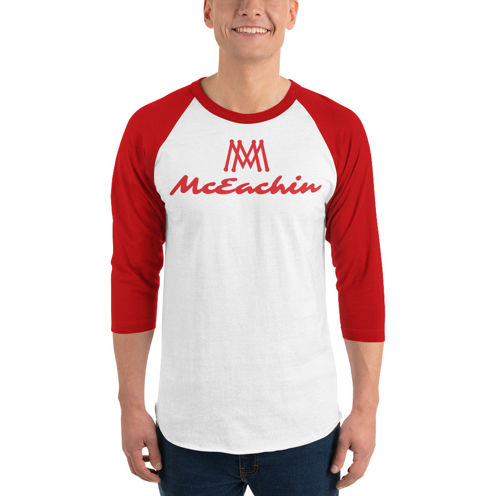 McEachin 3/4 Sleeve Raglan Shirt Red/White