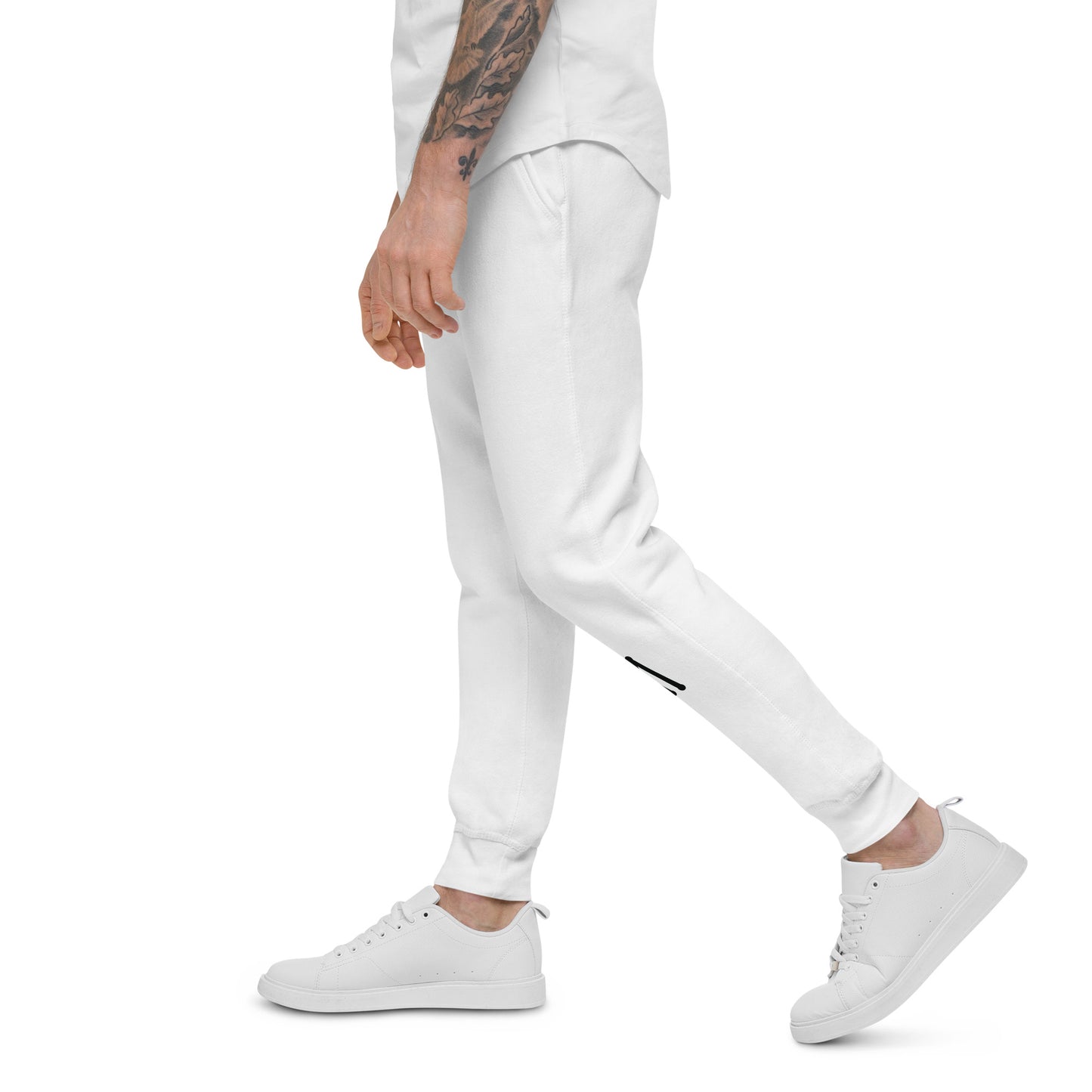 McEachin Crown Logo Fleece Sweatpants White
