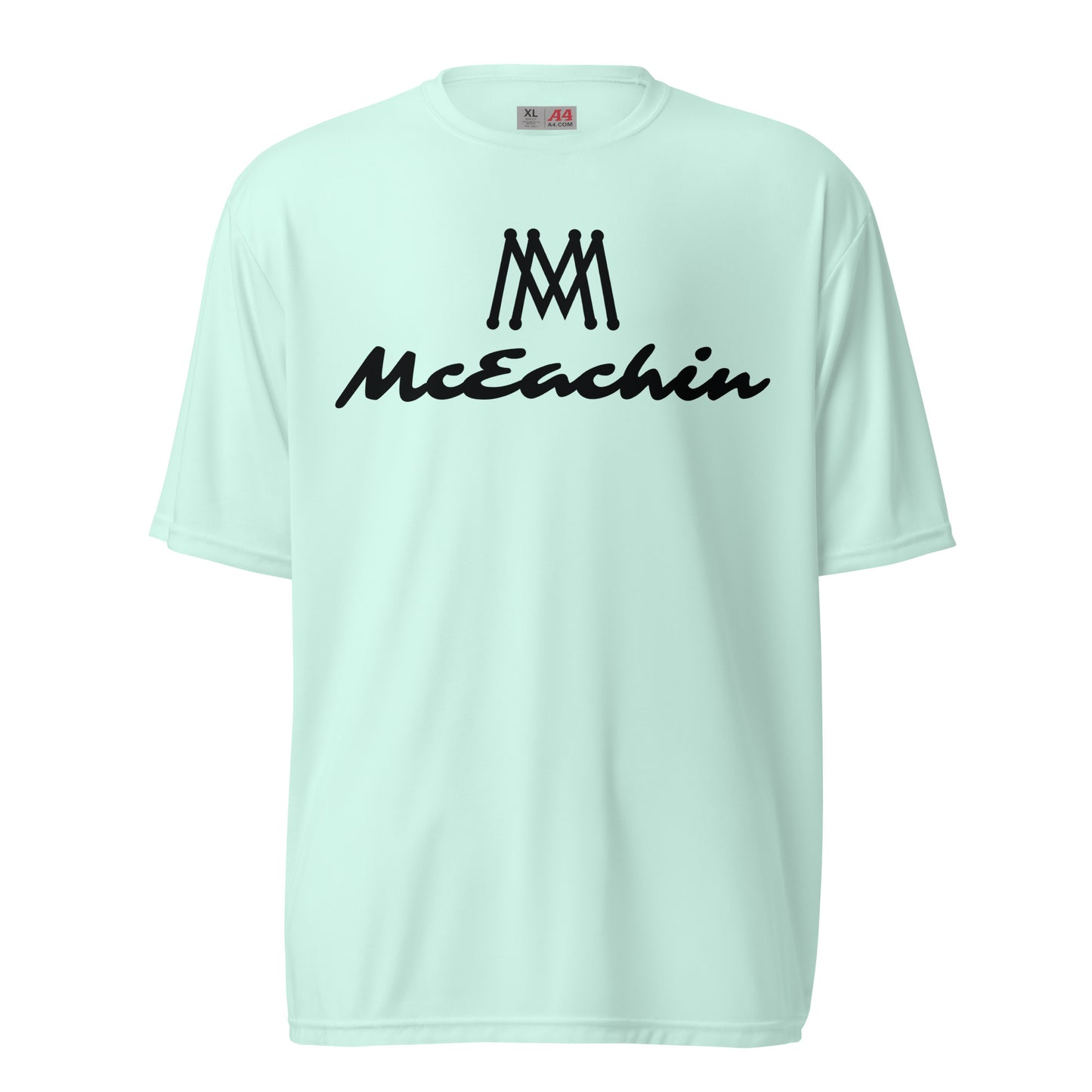 McEachin Black logo Performance Tee