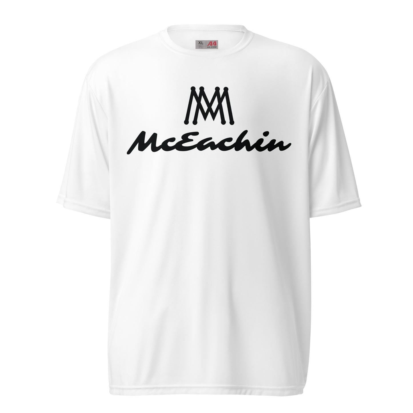 McEachin Black logo Performance Tee